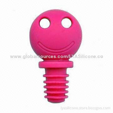 Creative Silicone Wine Bottle Stopper, Various Funny and Cute Cartoon Styles Available, OEM Welcomed